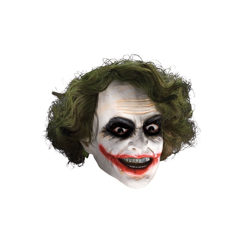 Masque Joker luxe avec cheveux - masque comics