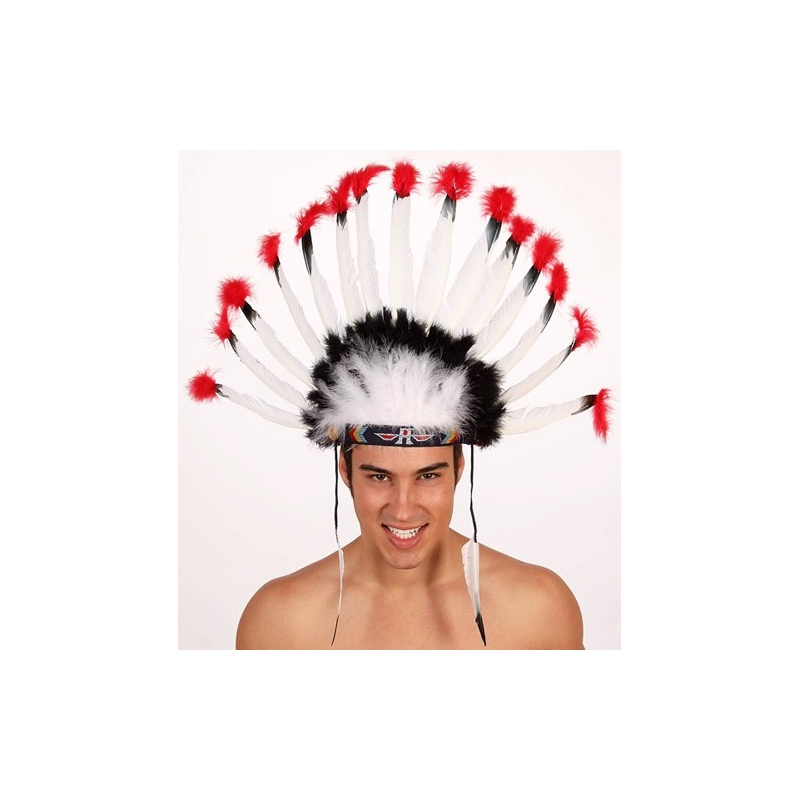 Chapeau indien, coiffe de chef indien pour adulte