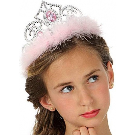 Couronne de princesse rose, tiare pour enfant